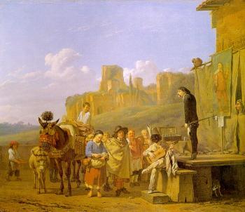卡雷爾 迪雅爾丹 A Party of Charlatans in an Italian Landscape 卡雷爾 迪雅爾丹 A Party of Charlatans in an Italian Landscape